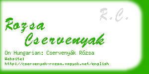 rozsa cservenyak business card